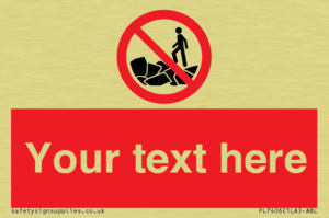 Custom No climbing on rocks